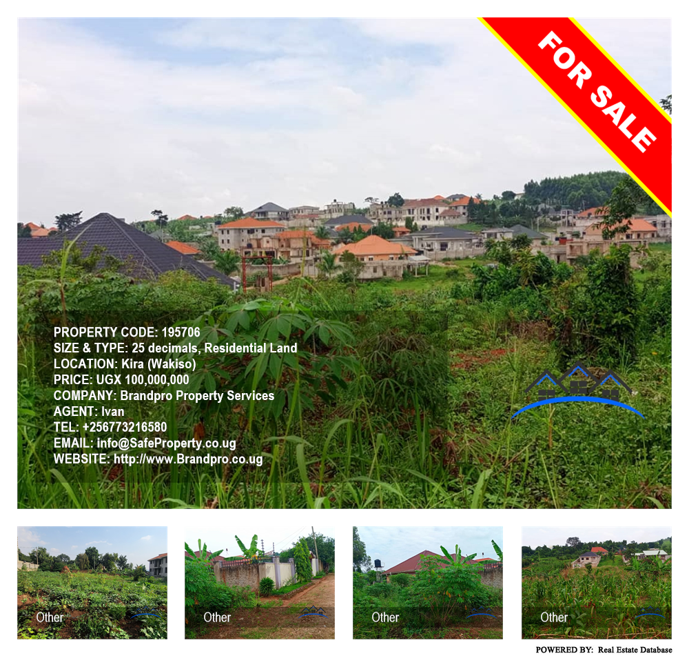 Residential Land  for sale in Kira Wakiso Uganda, code: 195706