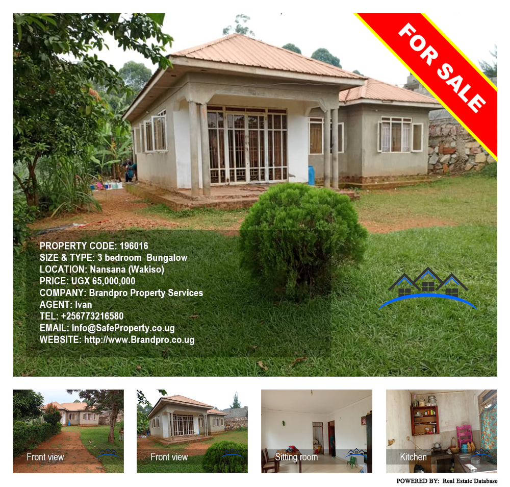 3 bedroom Bungalow  for sale in Nansana Wakiso Uganda, code: 196016