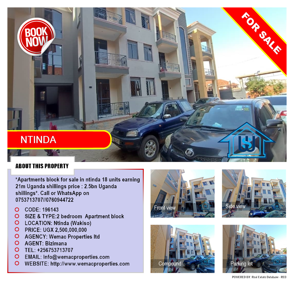 2 bedroom Apartment block  for sale in Ntinda Wakiso Uganda, code: 196143