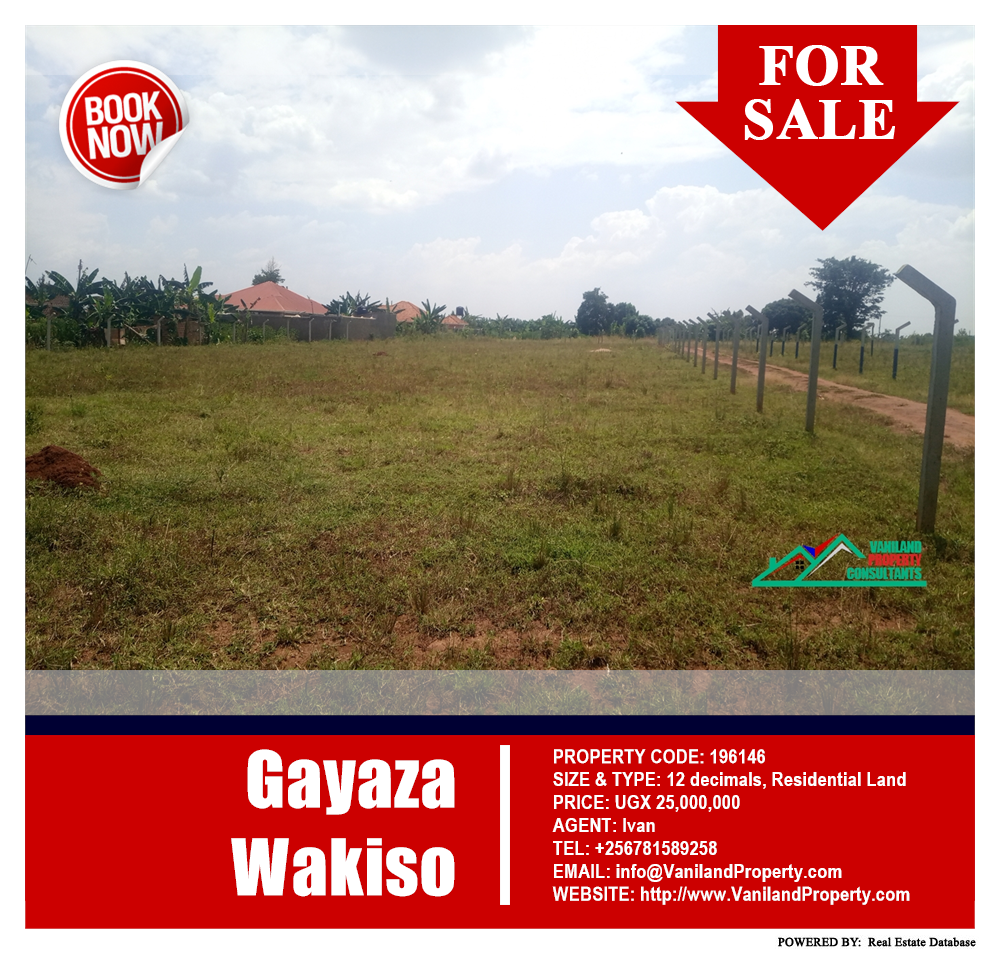 Residential Land  for sale in Gayaza Wakiso Uganda, code: 196146