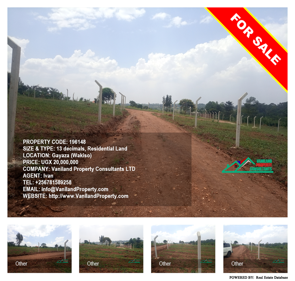Residential Land  for sale in Gayaza Wakiso Uganda, code: 196148