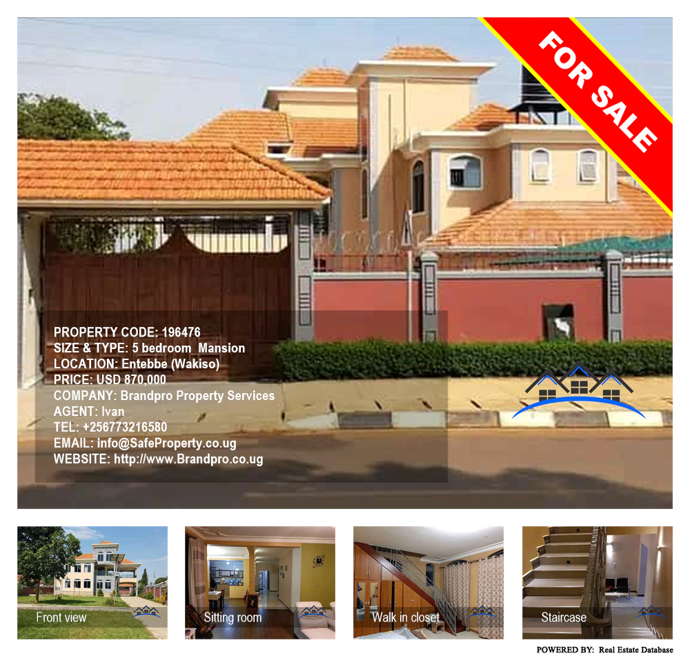 5 bedroom Mansion  for sale in Entebbe Wakiso Uganda, code: 196476