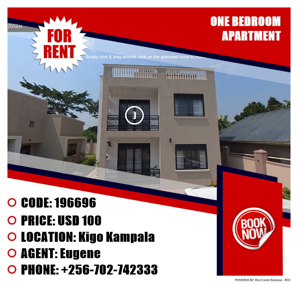 1 bedroom Apartment  for rent in Kigo Kampala Uganda, code: 196696