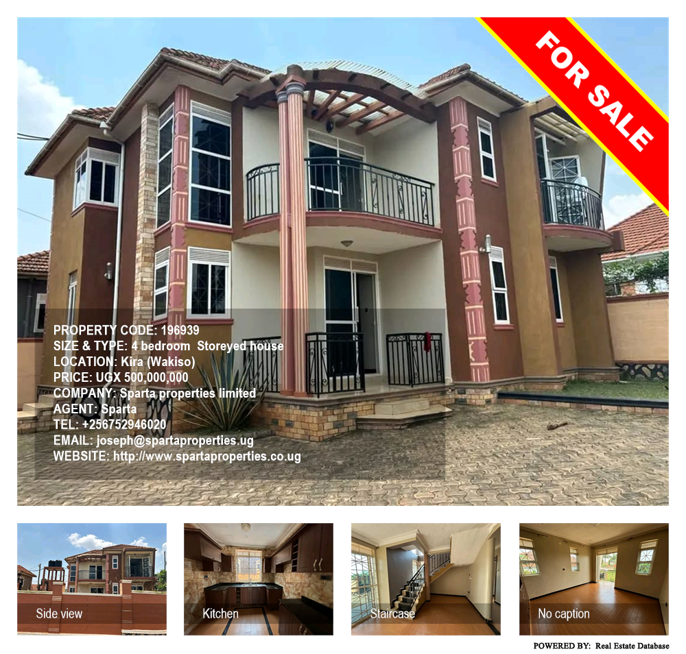 4 bedroom Storeyed house  for sale in Kira Wakiso Uganda, code: 196939