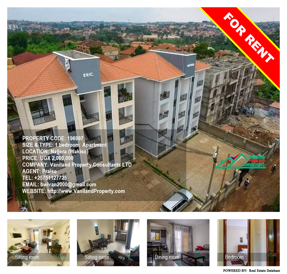 1 bedroom Apartment  for rent in Najjera Wakiso Uganda, code: 196997