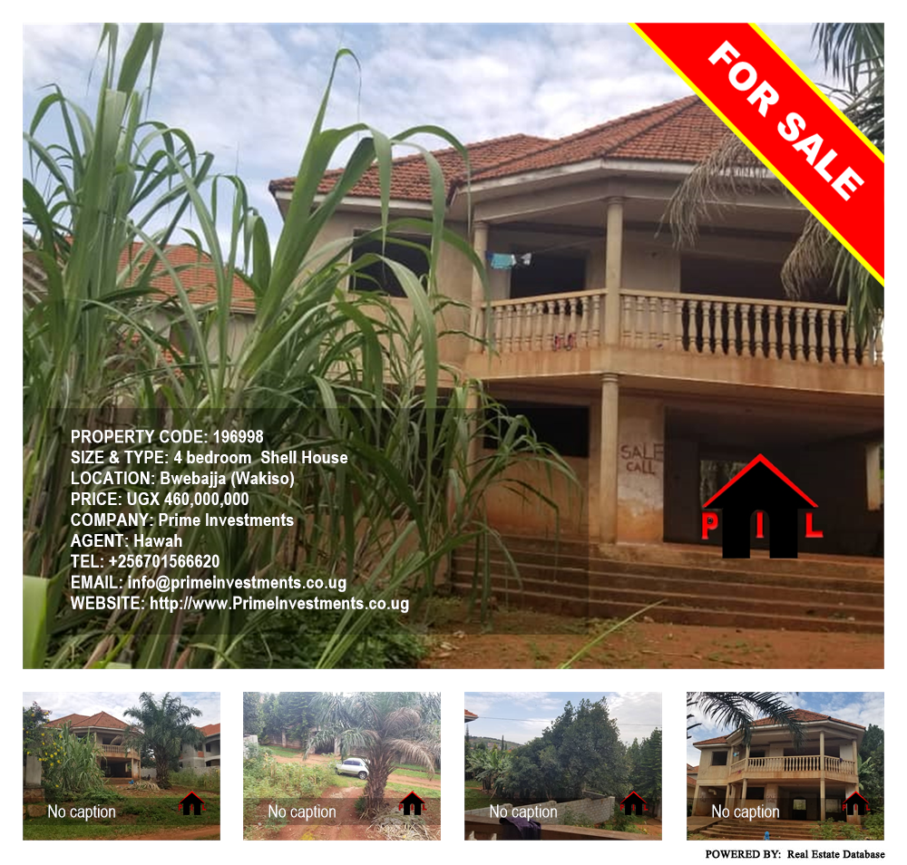 4 bedroom Shell House  for sale in Bwebajja Wakiso Uganda, code: 196998