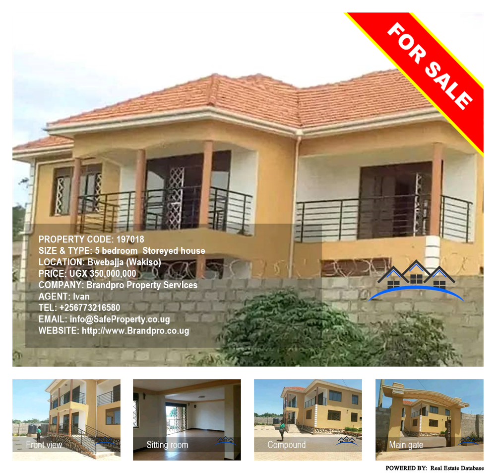 5 bedroom Storeyed house  for sale in Bwebajja Wakiso Uganda, code: 197018