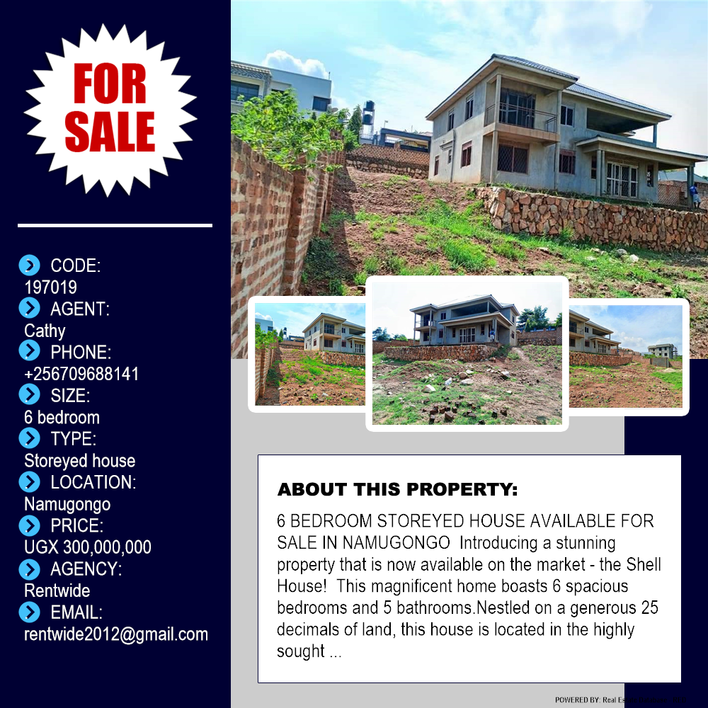 6 bedroom Storeyed house  for sale in Namugongo Wakiso Uganda, code: 197019