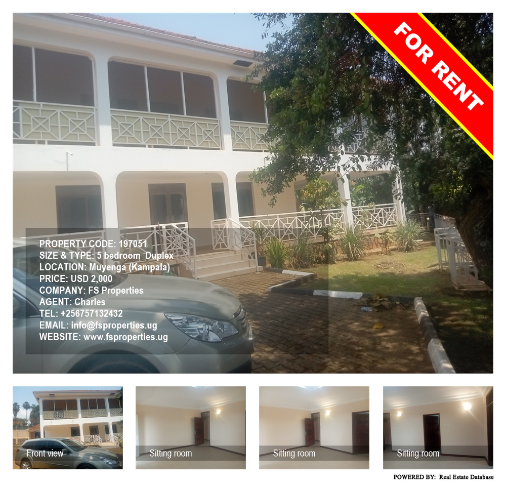 5 bedroom Duplex  for rent in Muyenga Kampala Uganda, code: 197051