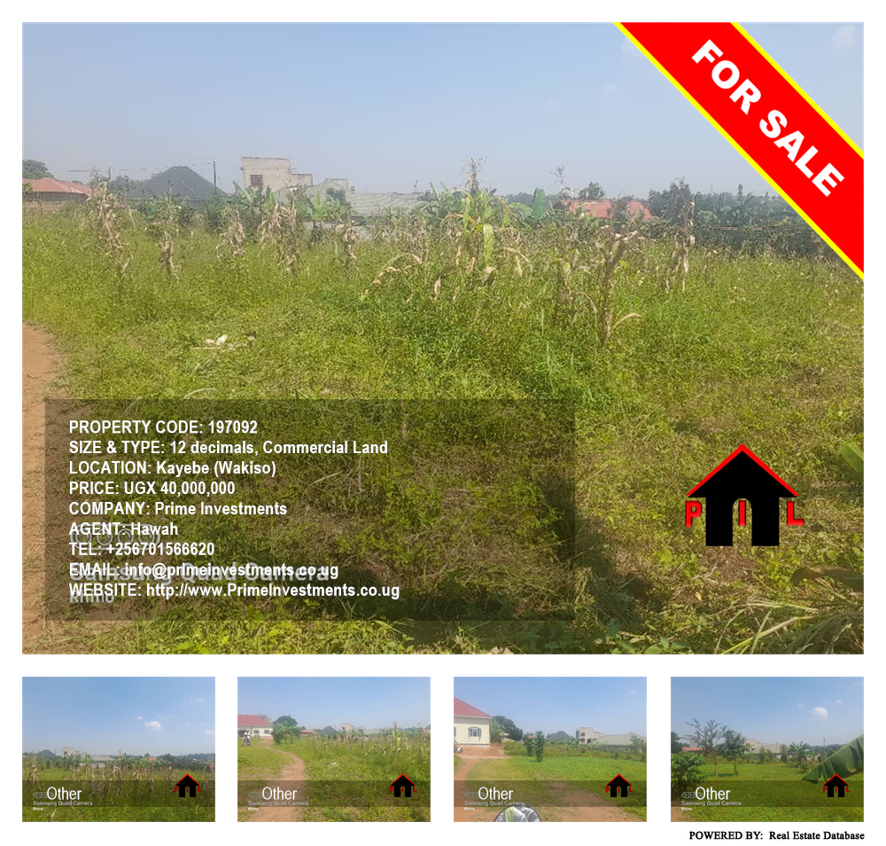 Commercial Land  for sale in Kayebe Wakiso Uganda, code: 197092