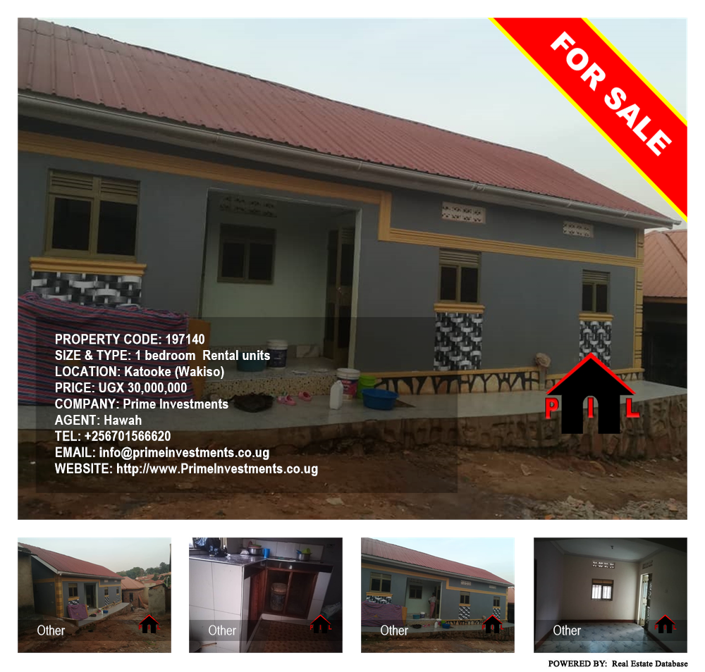 1 bedroom Rental units  for sale in Katooke Wakiso Uganda, code: 197140