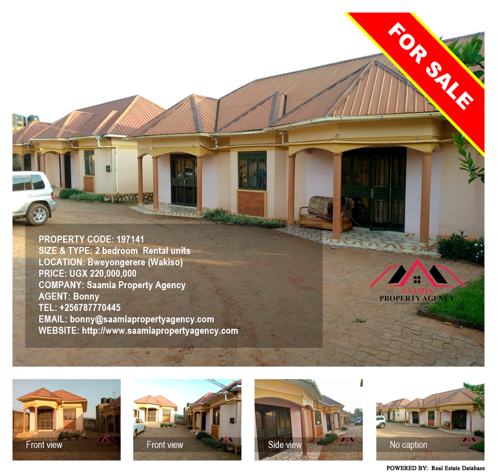 2 bedroom Rental units  for sale in Bweyogerere Wakiso Uganda, code: 197141