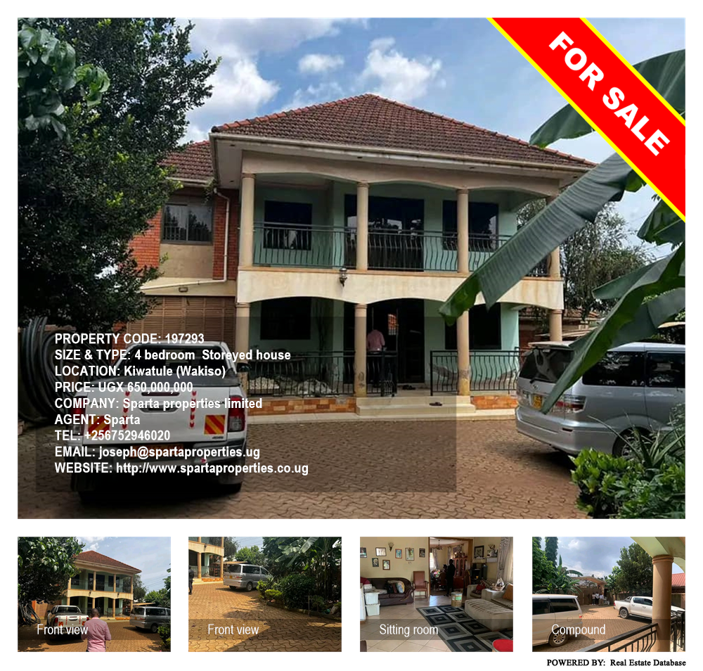 4 bedroom Storeyed house  for sale in Kiwaatule Wakiso Uganda, code: 197293