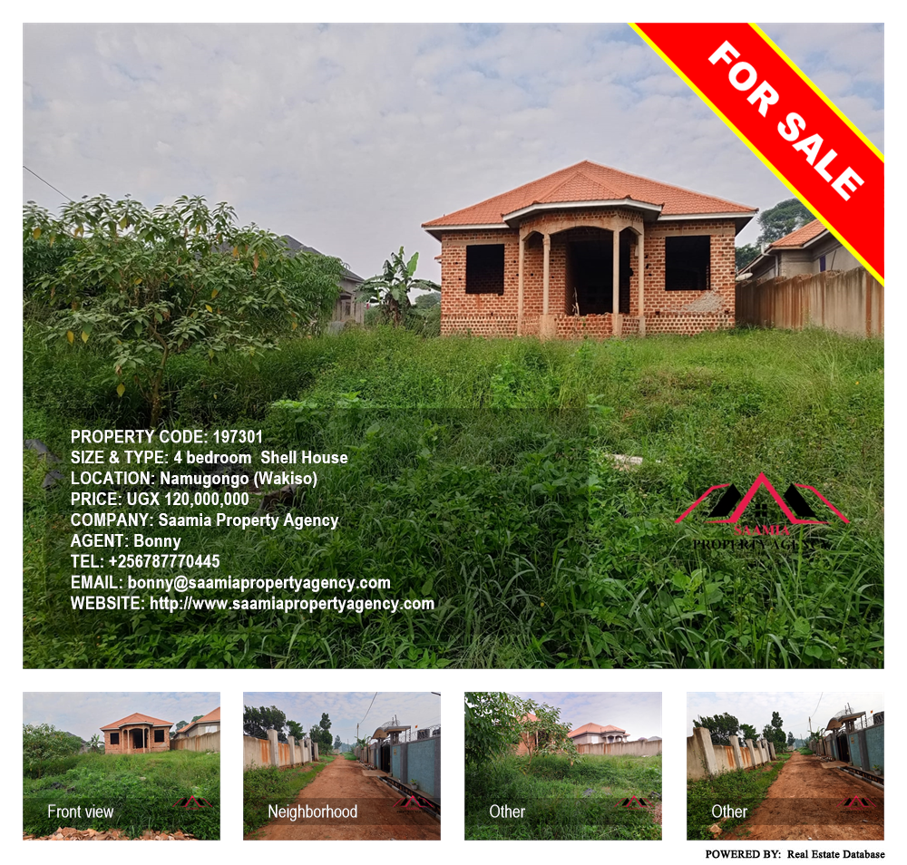 4 bedroom Shell House  for sale in Namugongo Wakiso Uganda, code: 197301