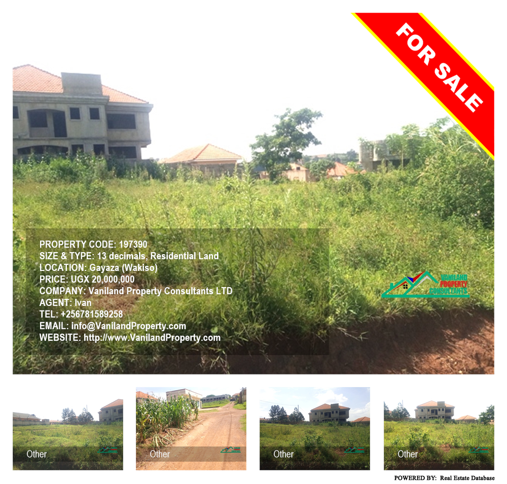 Residential Land  for sale in Gayaza Wakiso Uganda, code: 197390