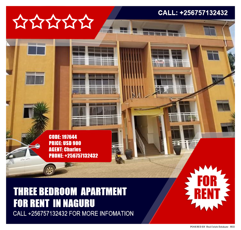3 bedroom Apartment  for rent in Naguru Kampala Uganda, code: 197644