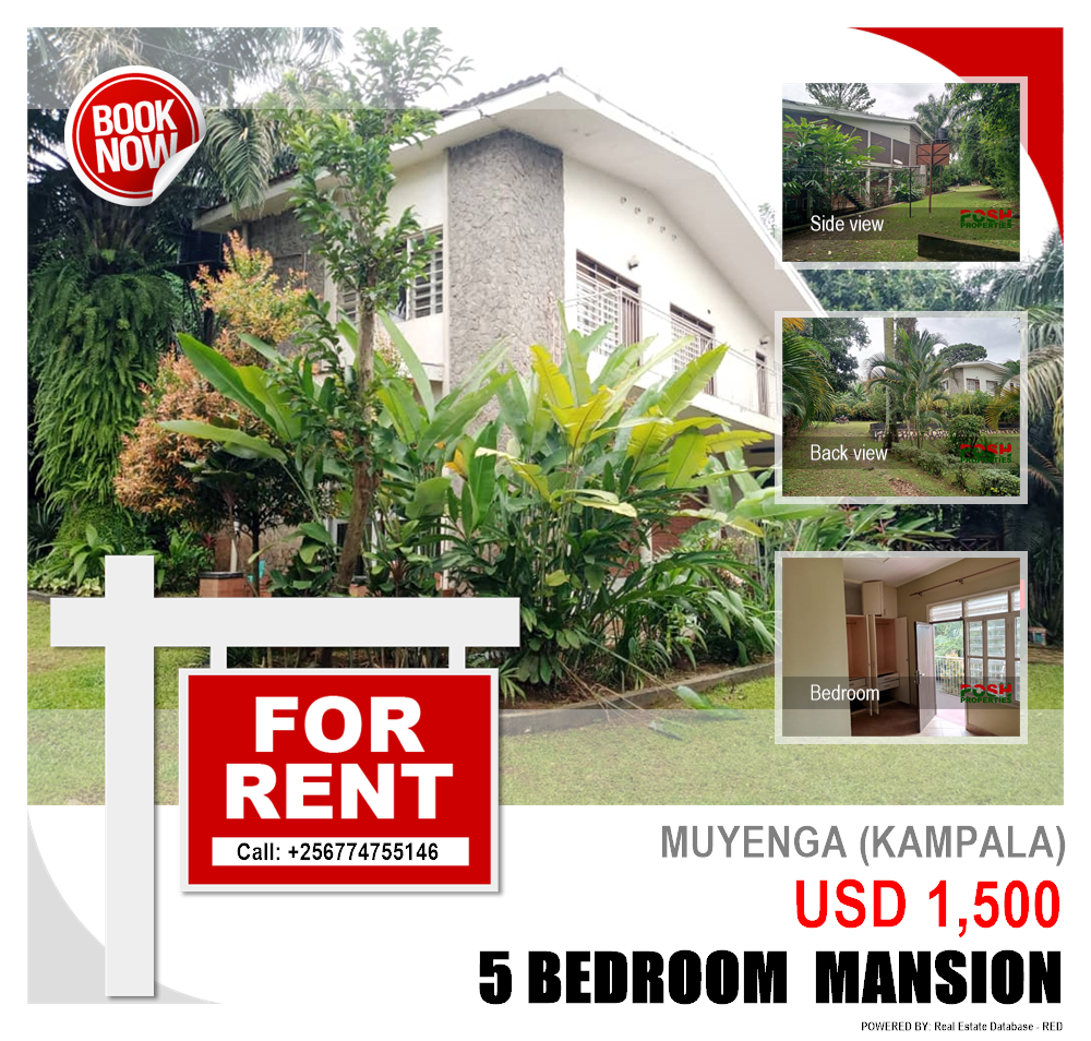 5 bedroom Mansion  for rent in Muyenga Kampala Uganda, code: 197660