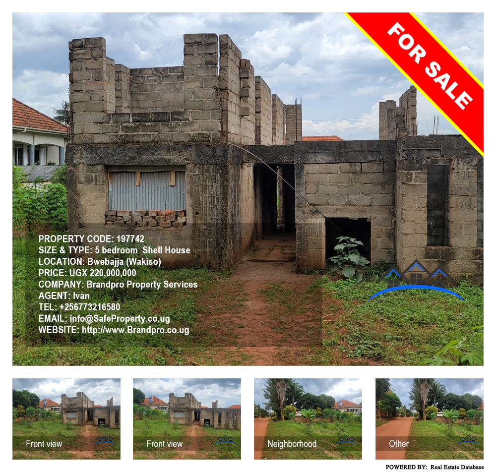 5 bedroom Shell House  for sale in Bwebajja Wakiso Uganda, code: 197742