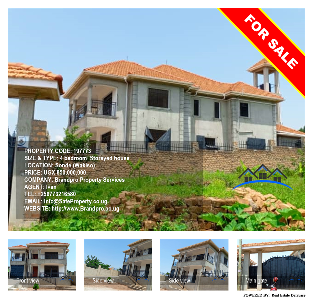 4 bedroom Storeyed house  for sale in Sonde Wakiso Uganda, code: 197773