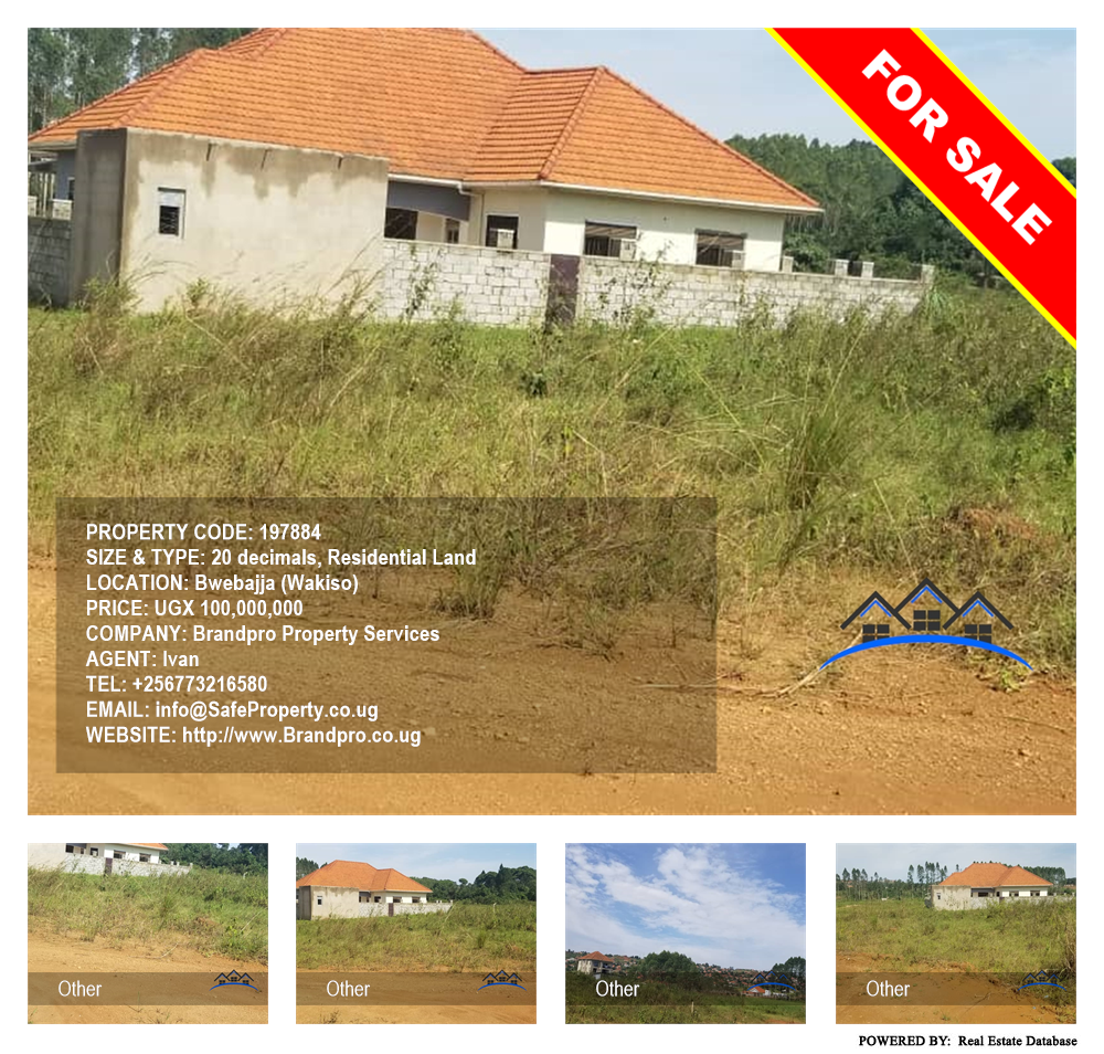 Residential Land  for sale in Bwebajja Wakiso Uganda, code: 197884