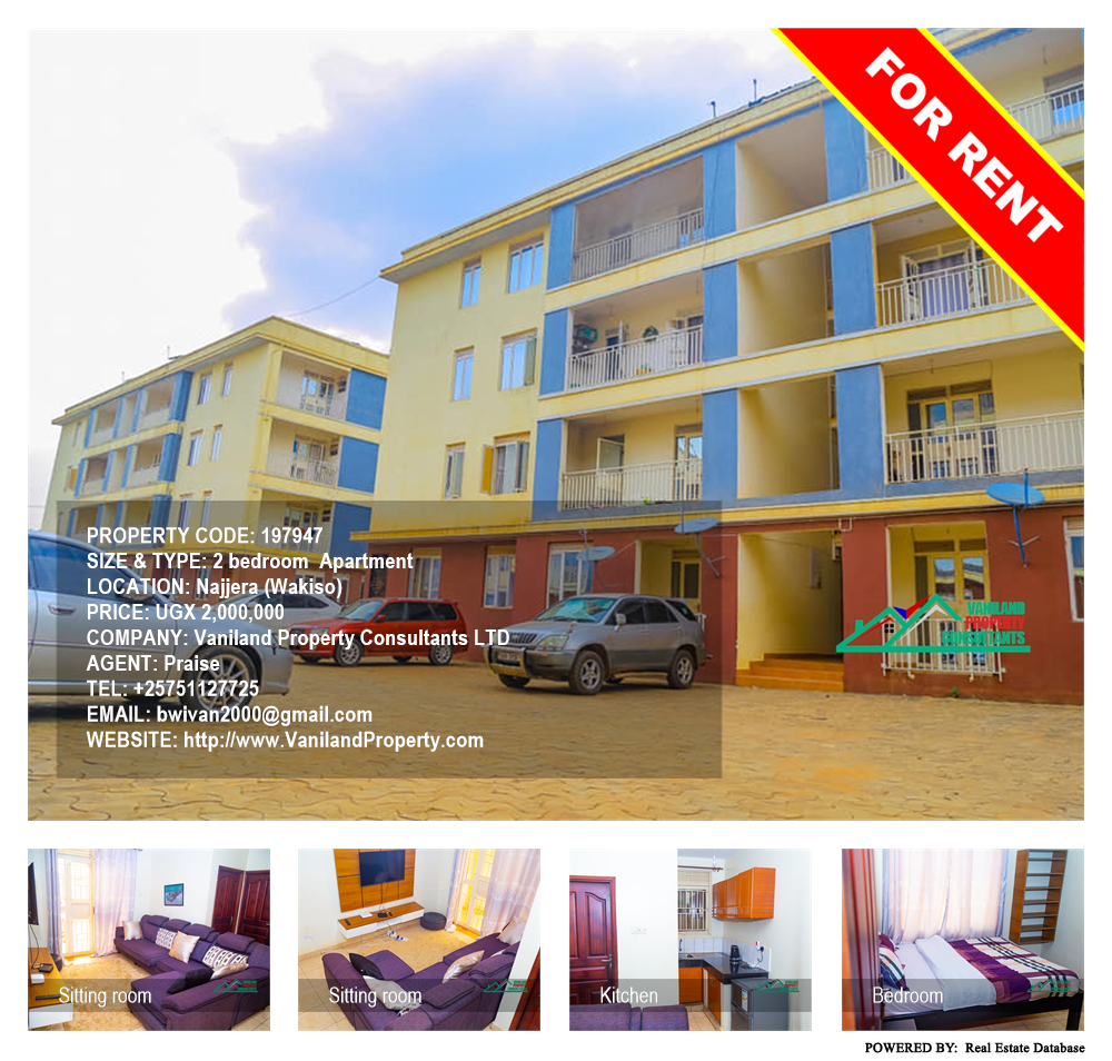 2 bedroom Apartment  for rent in Najjera Wakiso Uganda, code: 197947