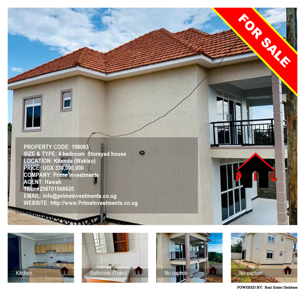 4 bedroom Storeyed house  for sale in Kitende Wakiso Uganda, code: 198063