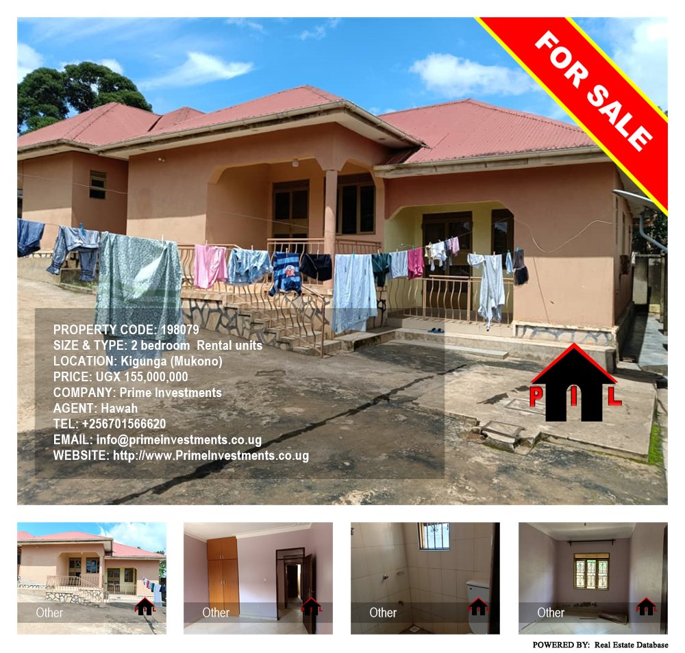 2 bedroom Rental units  for sale in Kigunga Mukono Uganda, code: 198079