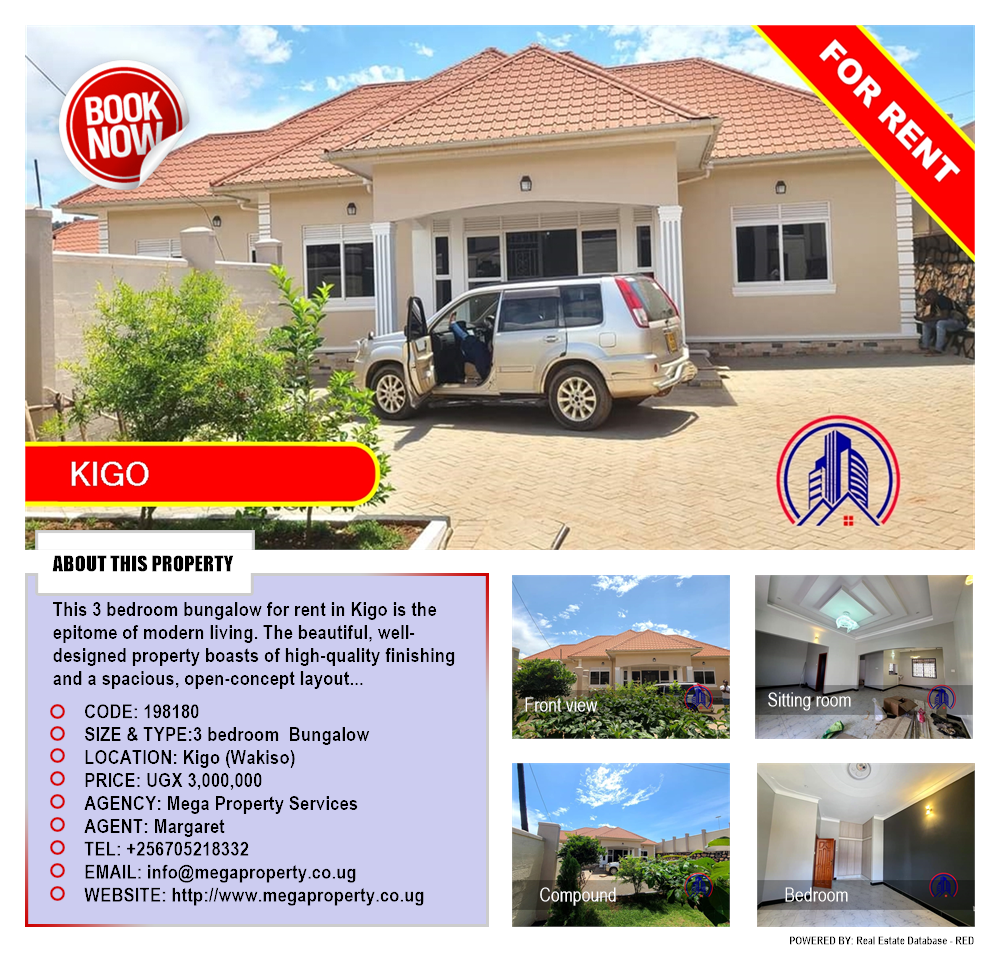 3 bedroom Bungalow  for rent in Kigo Wakiso Uganda, code: 198180