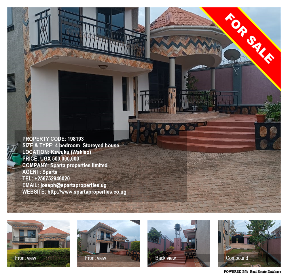 4 bedroom Storeyed house  for sale in Kawuku Wakiso Uganda, code: 198193