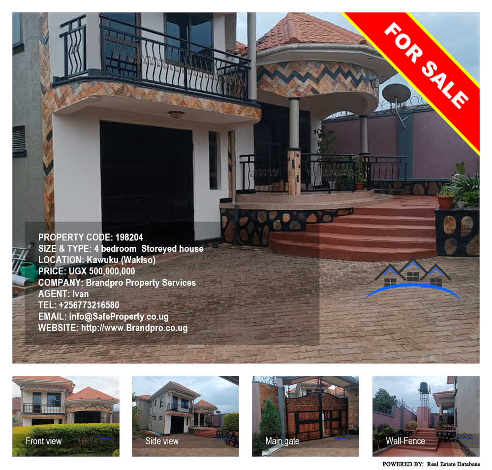 4 bedroom Storeyed house  for sale in Kawuku Wakiso Uganda, code: 198204
