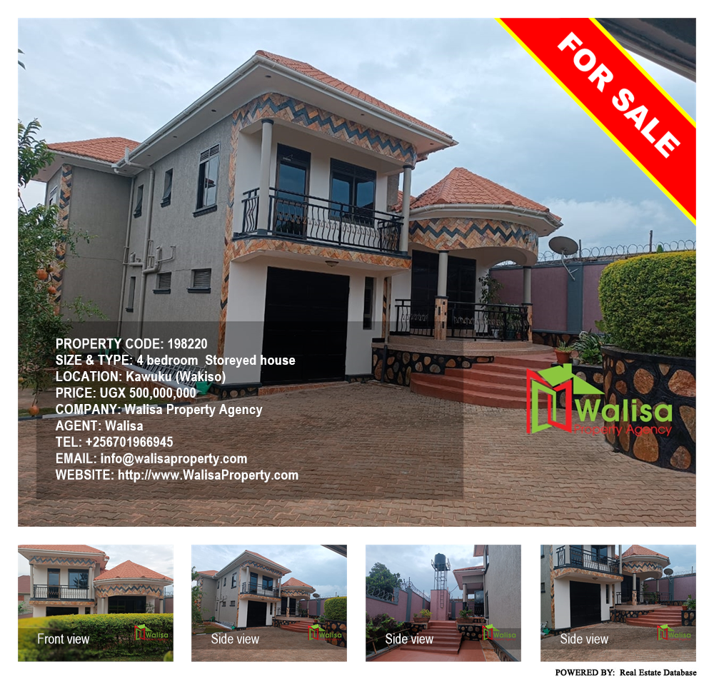 4 bedroom Storeyed house  for sale in Kawuku Wakiso Uganda, code: 198220