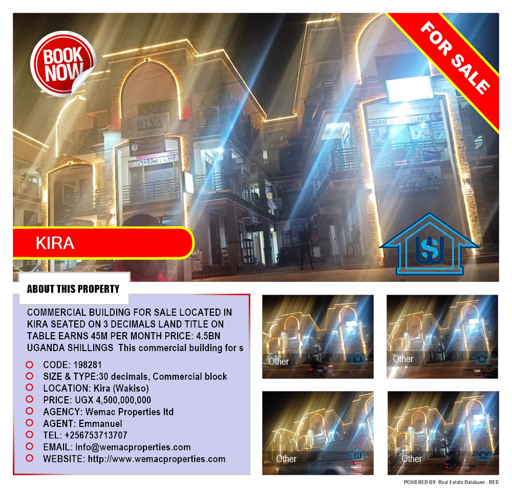 Commercial block  for sale in Kira Wakiso Uganda, code: 198281