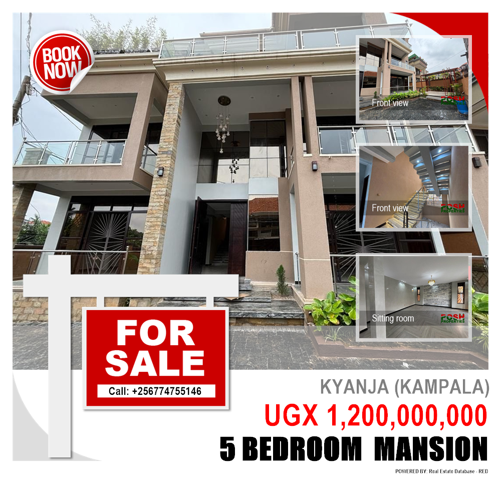 5 bedroom Mansion  for sale in Kyanja Kampala Uganda, code: 198297