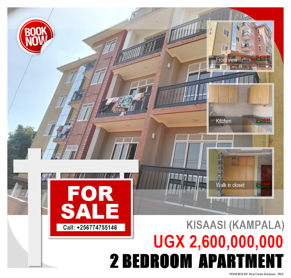 2 bedroom Apartment  for sale in Kisaasi Kampala Uganda, code: 198305