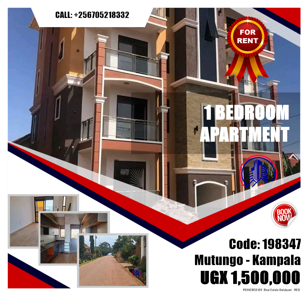 1 bedroom Apartment  for rent in Mutungo Kampala Uganda, code: 198347