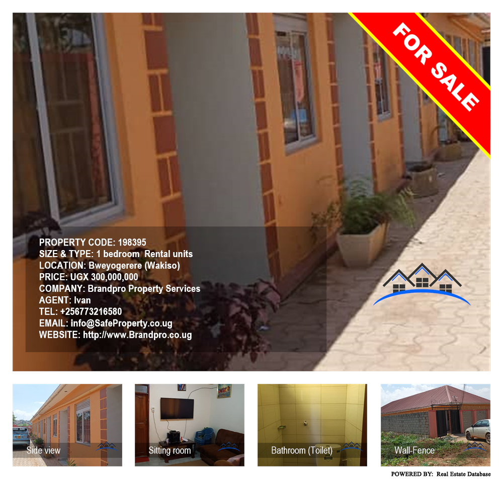 1 bedroom Rental units  for sale in Bweyogerere Wakiso Uganda, code: 198395