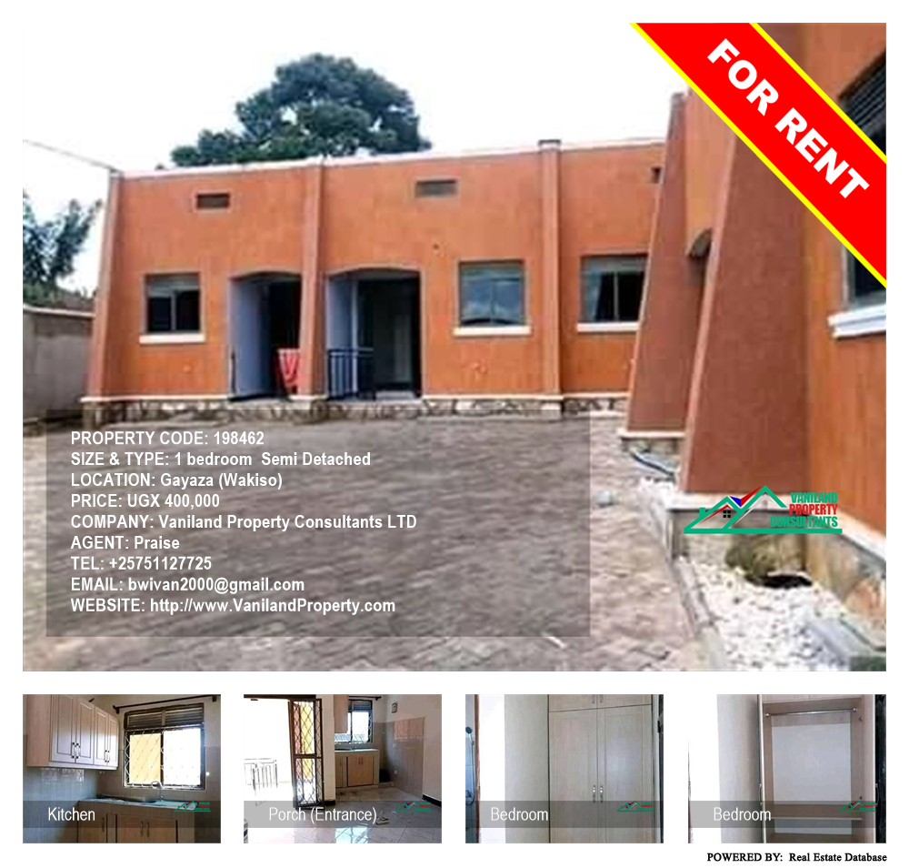 1 bedroom Semi Detached  for rent in Gayaza Wakiso Uganda, code: 198462