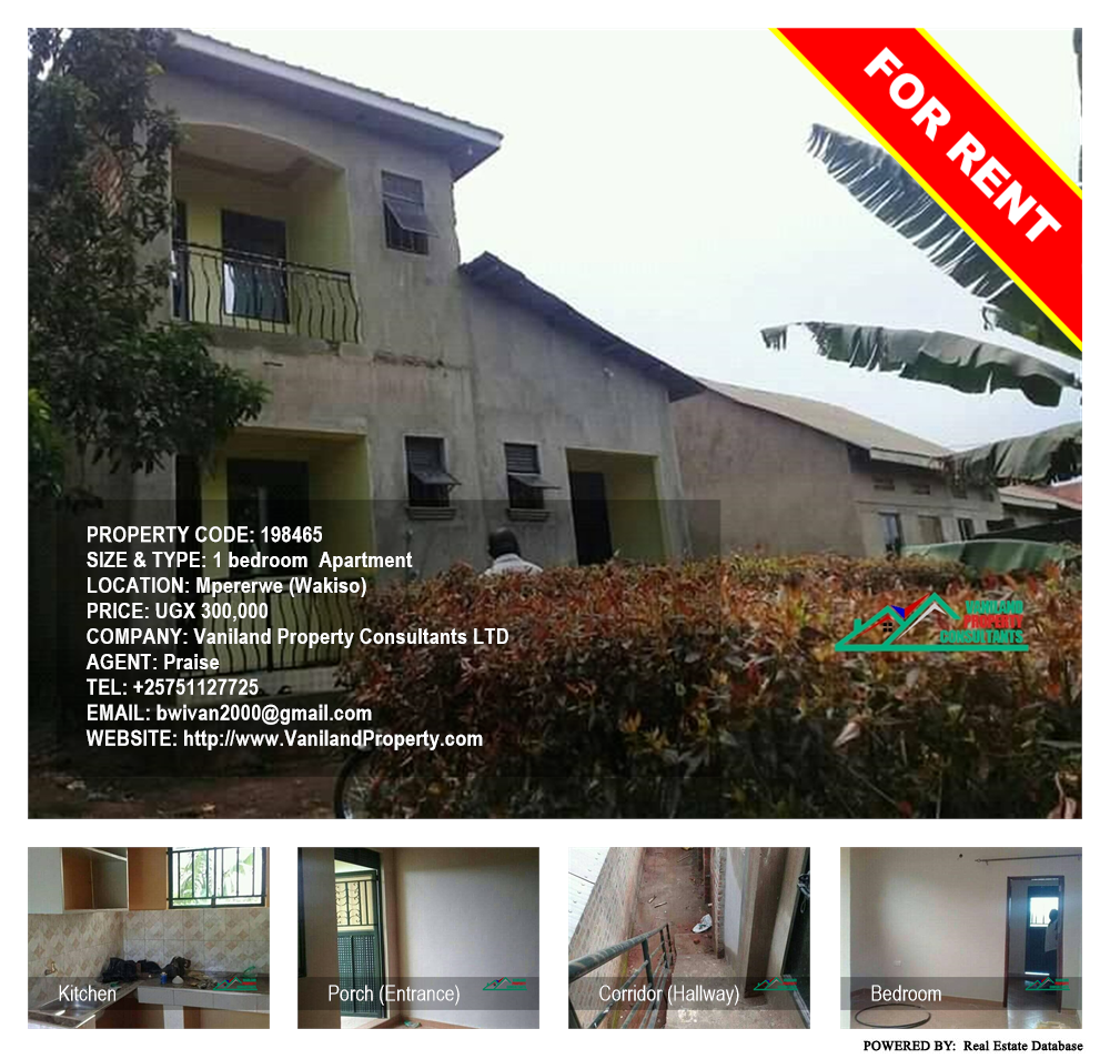 1 bedroom Apartment  for rent in Mpererwe Wakiso Uganda, code: 198465
