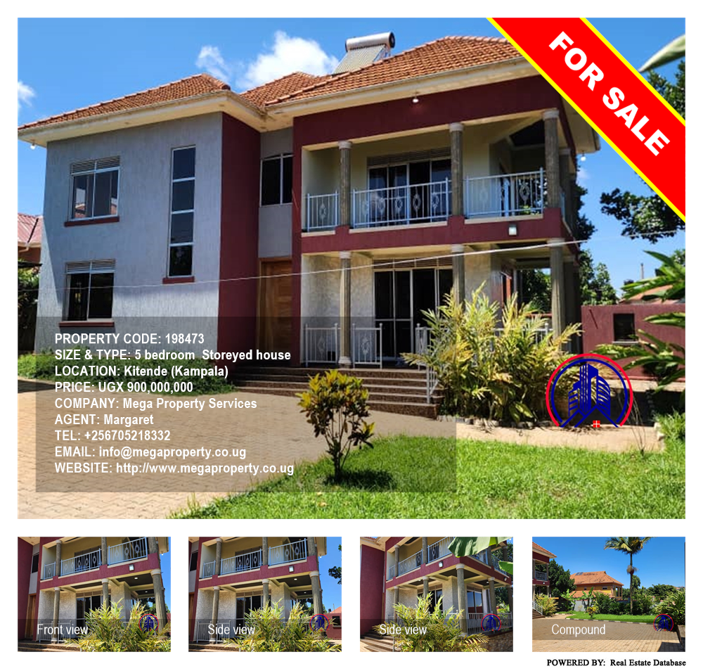 5 bedroom Storeyed house  for sale in Kitende Kampala Uganda, code: 198473