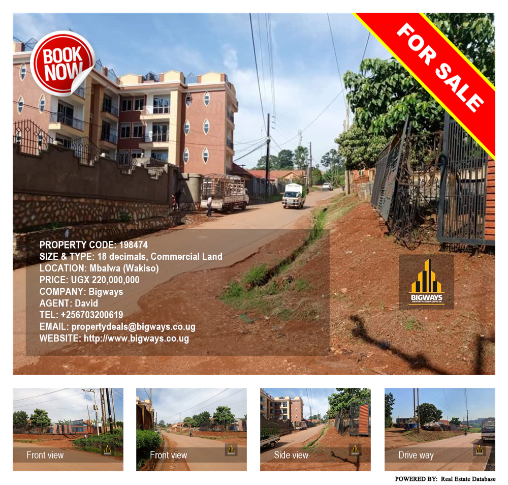 Commercial Land  for sale in Mbalwa Wakiso Uganda, code: 198474