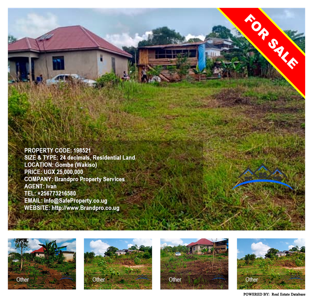 Residential Land  for sale in Gombe Wakiso Uganda, code: 198521