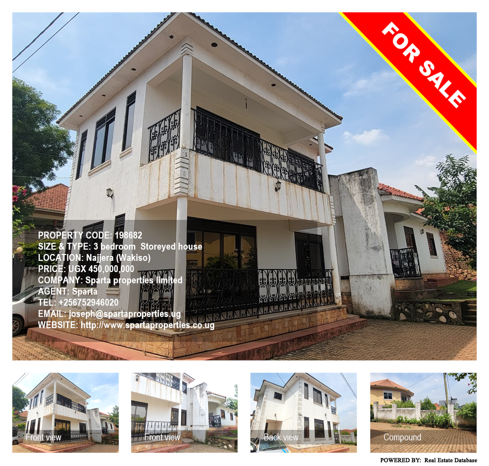 3 bedroom Storeyed house  for sale in Najjera Wakiso Uganda, code: 198682