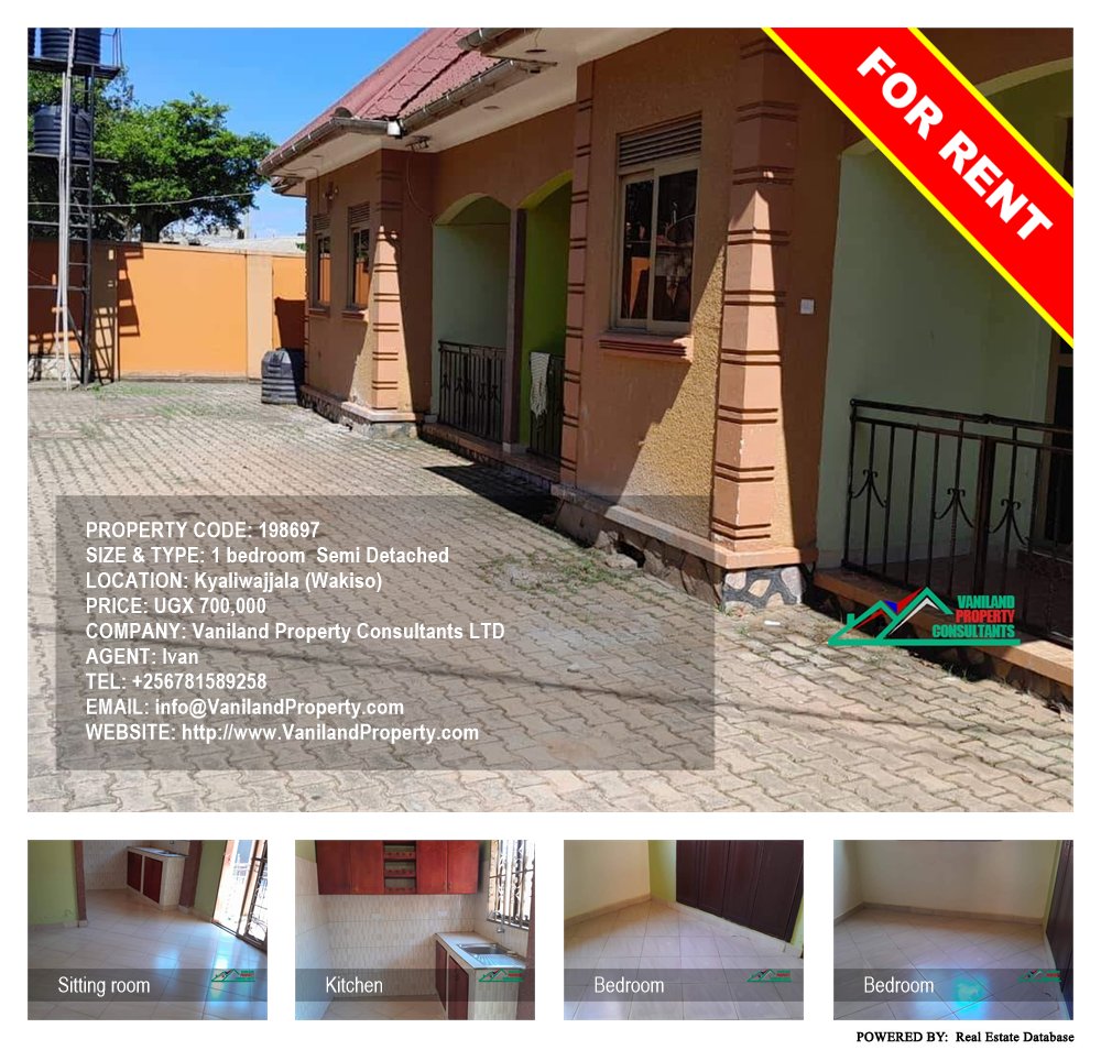 1 bedroom Semi Detached  for rent in Kyaliwajjala Wakiso Uganda, code: 198697