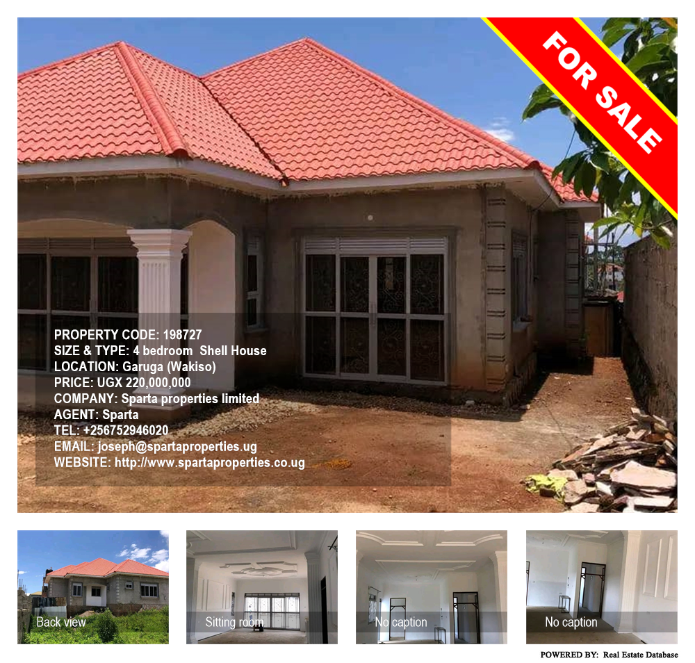 4 bedroom Shell House  for sale in Garuga Wakiso Uganda, code: 198727