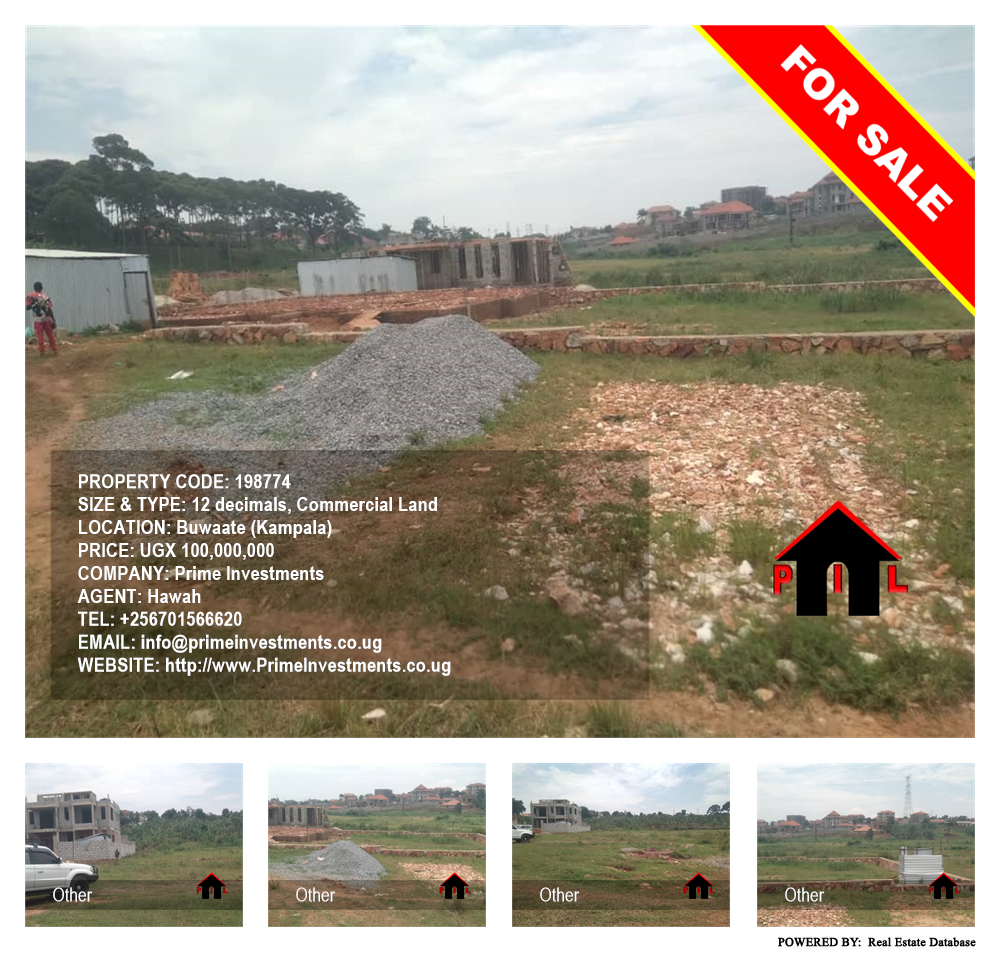 Commercial Land  for sale in Buwaate Kampala Uganda, code: 198774
