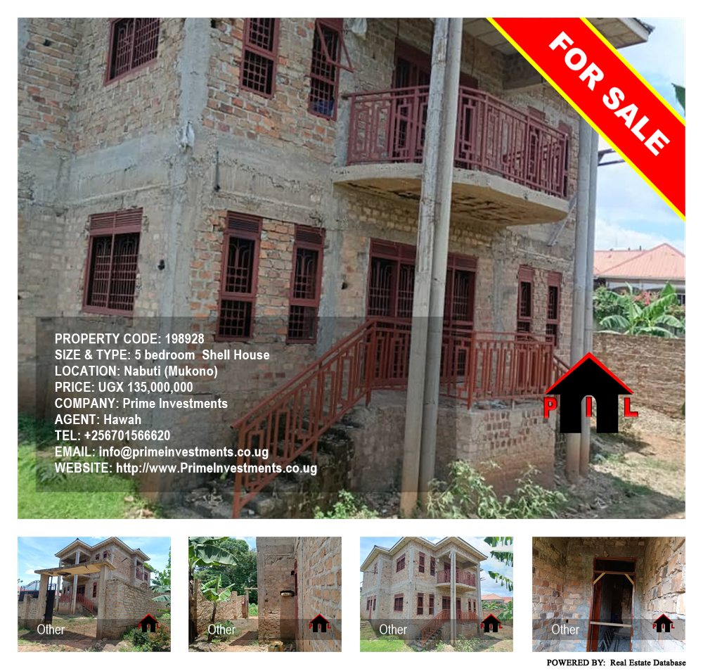 5 bedroom Shell House  for sale in Nabuti Mukono Uganda, code: 198928