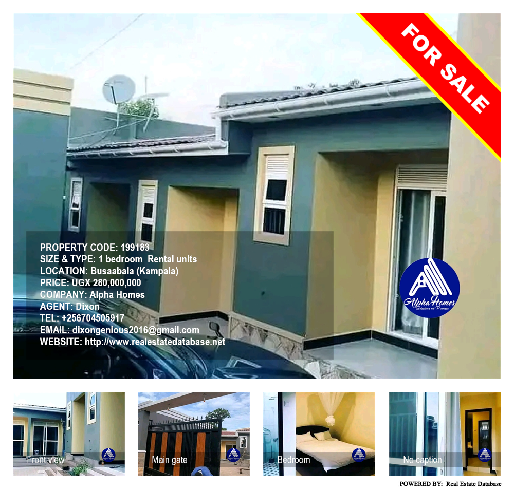 1 bedroom Rental units  for sale in Busaabala Kampala Uganda, code: 199183
