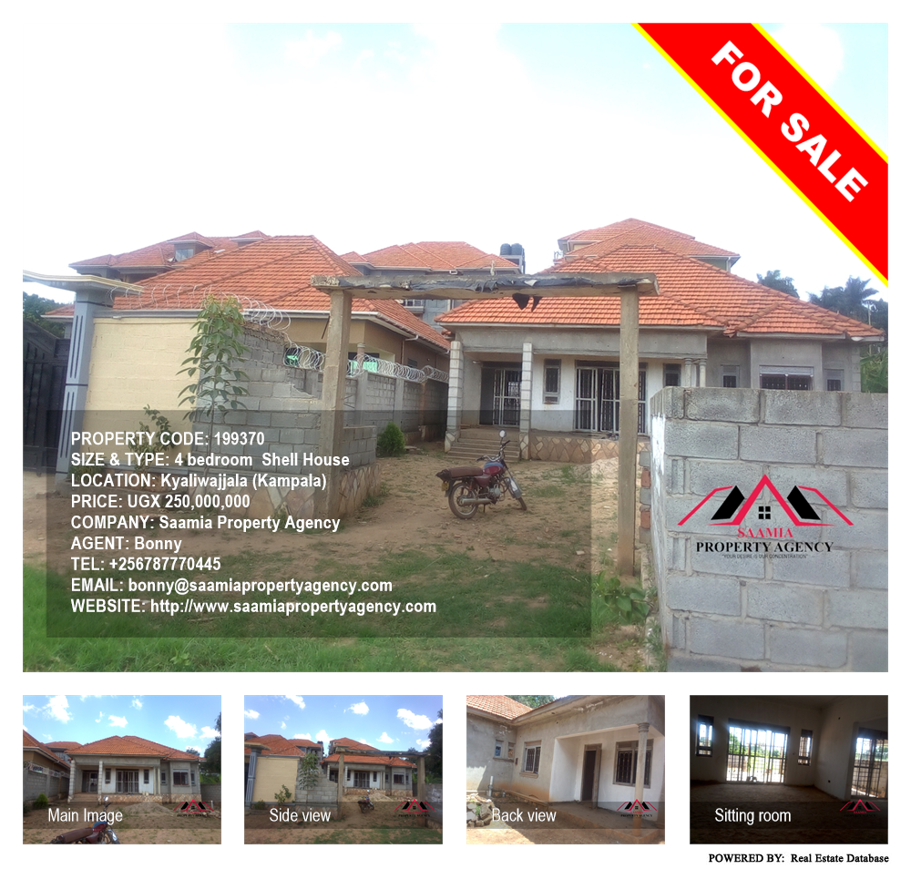 4 bedroom Shell House  for sale in Kyaliwajjala Kampala Uganda, code: 199370