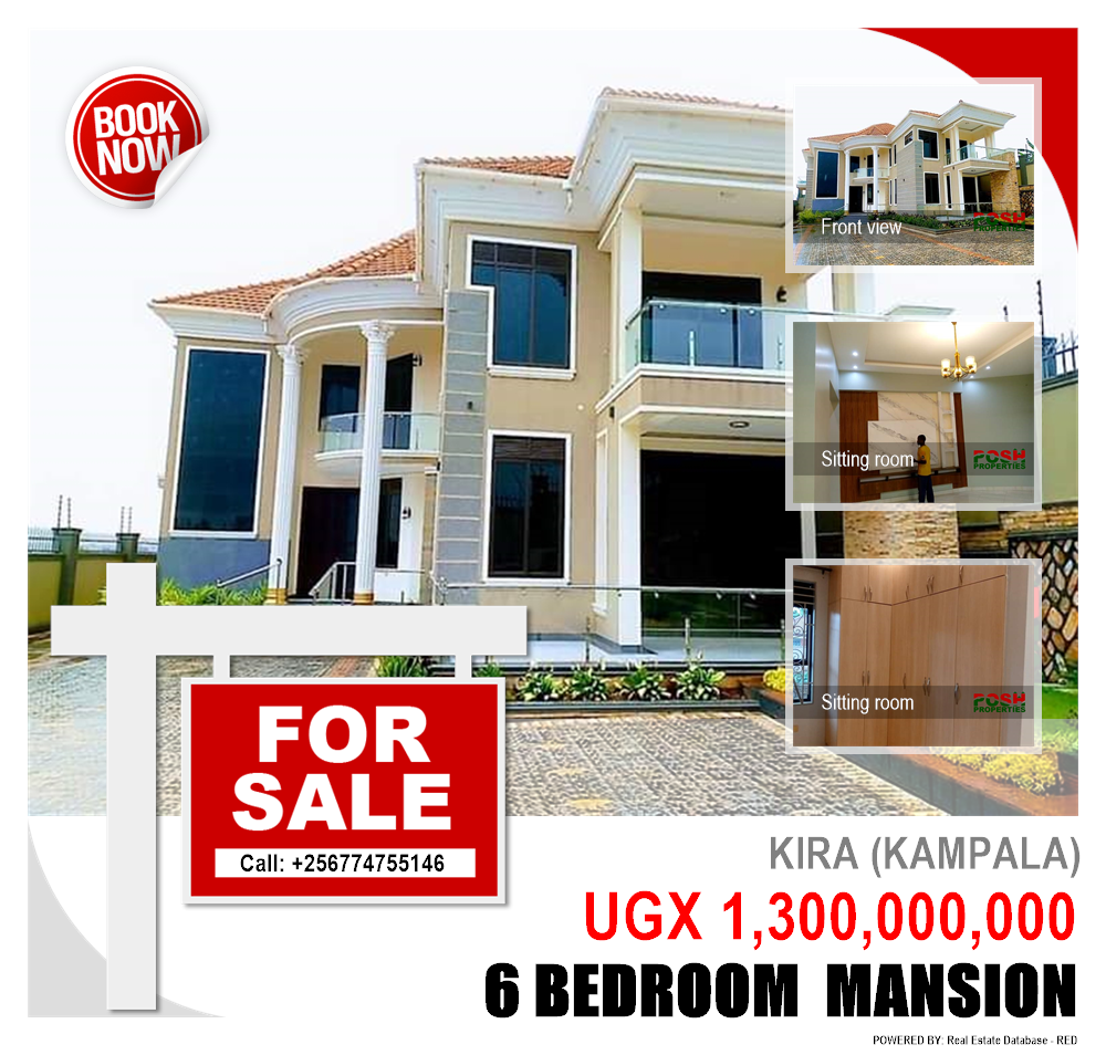 6 bedroom Mansion  for sale in Kira Kampala Uganda, code: 199415