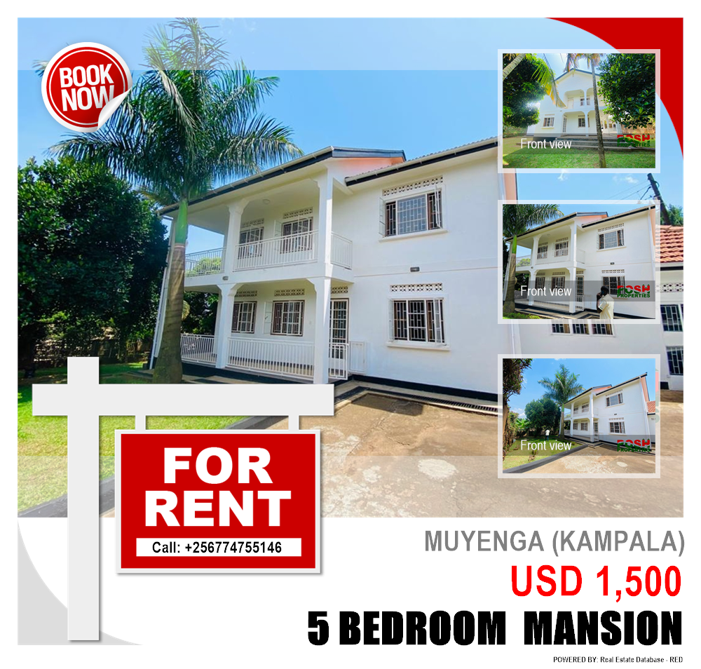 5 bedroom Mansion  for rent in Muyenga Kampala Uganda, code: 199430